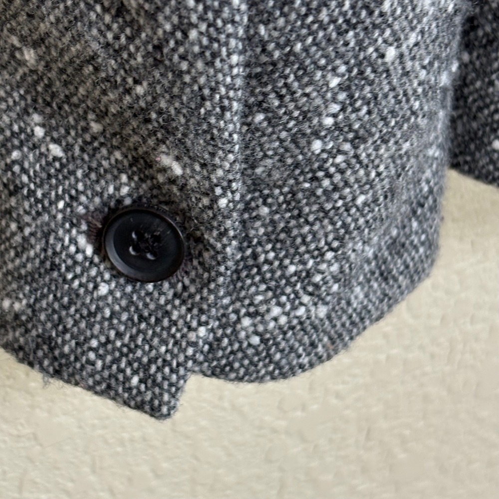 Abercrombie & Fitch Gray Tweed One-Button Blazer Women Size 4 Single Vent Jacket - Picture 7 of 9